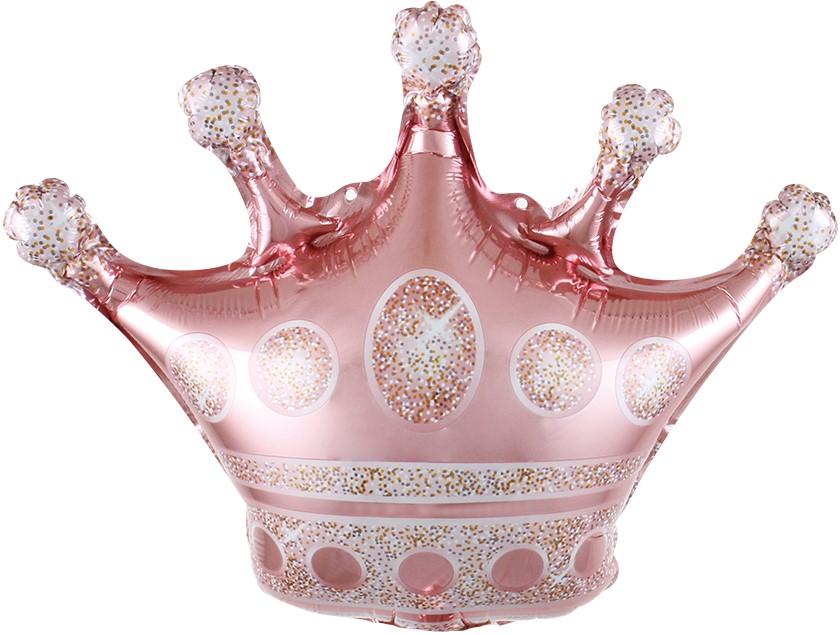 Шар Х 15" М/Фигура, Корона, Розовое Золото