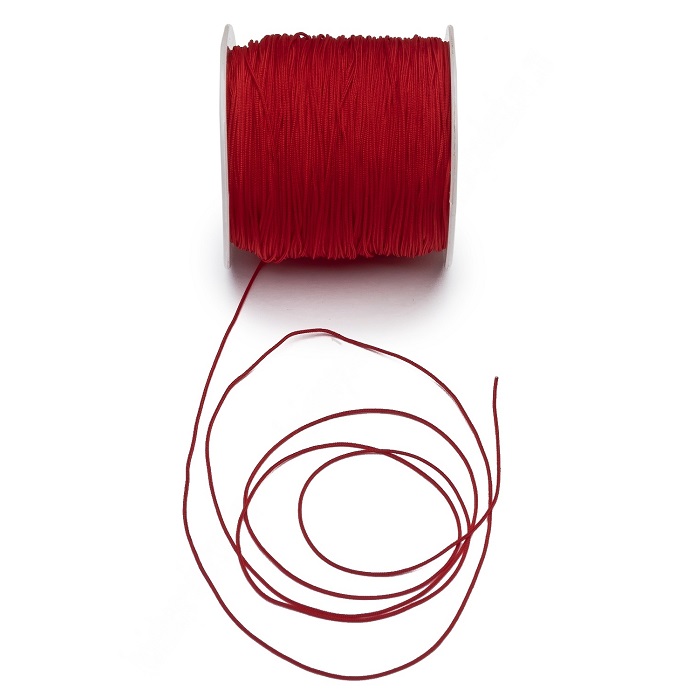 Шнур декоративный красный, 0,8 мм*100 ярд