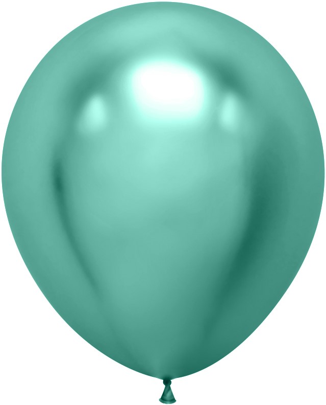 Шар Х (18"/46 см) Хром, Зеленый, 10 шт