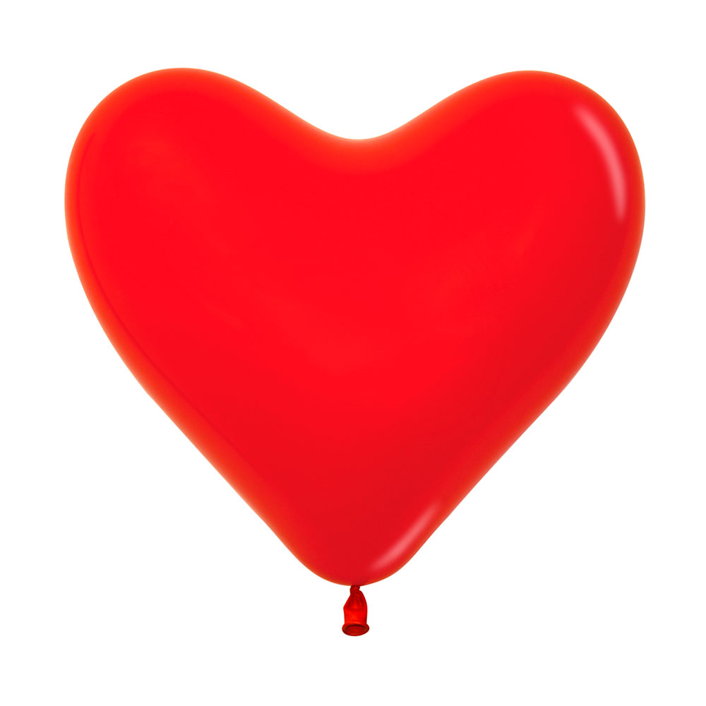 Шар S 6" Сердце Пастель Красный