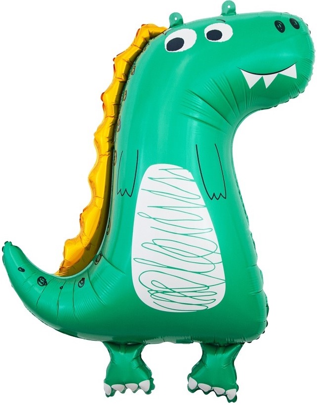 Шар Х Фигура, Динозаврик, Зеленый, 34"/86 см, 1 шт. 