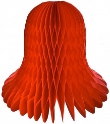 Бумажный колокол Красный (8''/20 см)/ДБ