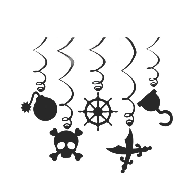 Спираль Декор Пиратская вечеринка, 5 шт./Сф