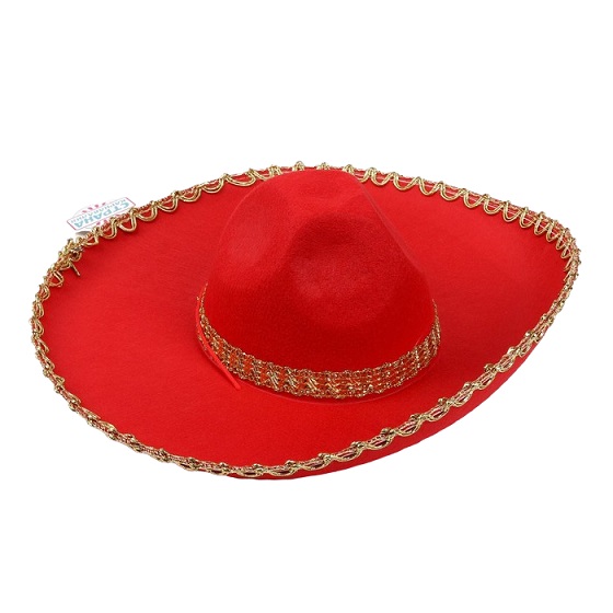 Шляпа Мексиканская, красная