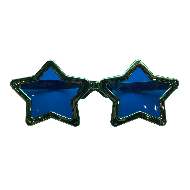 Очки пластиковые Звезды большие синие/Сф