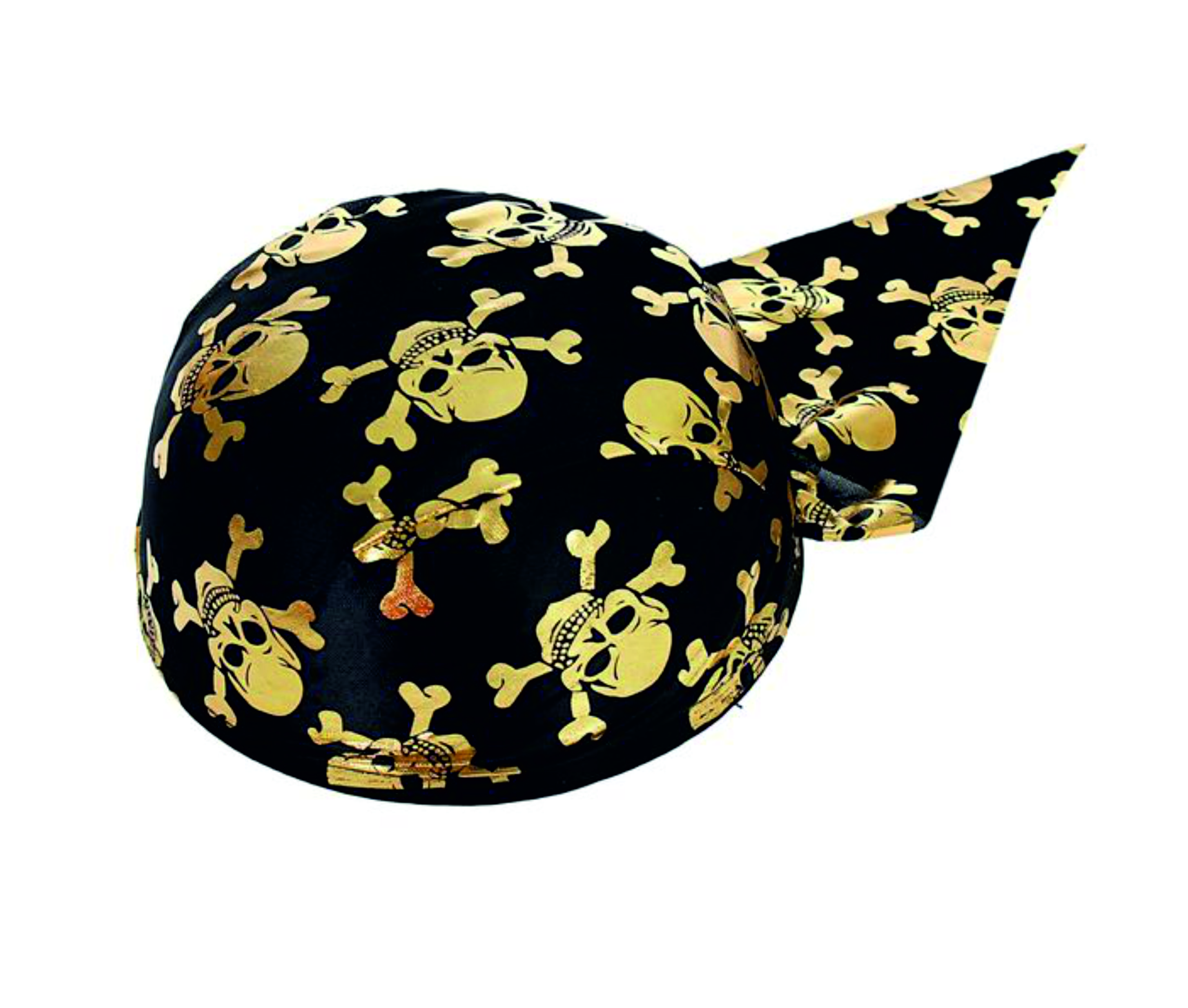 Шляпа Бандана с черепами золото