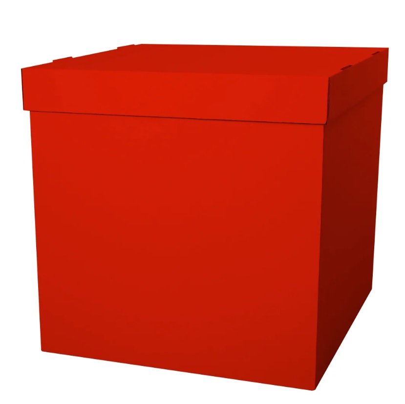 Коробка сюрприз для воздушных шаров, Красный, 60*80см, 1 шт.