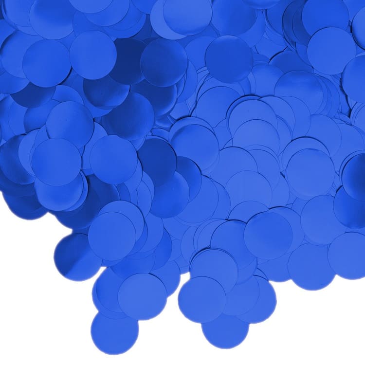 Конфетти фольга Круг, Королевский синий, Хром,  2 см, 50 гр. /ДБ