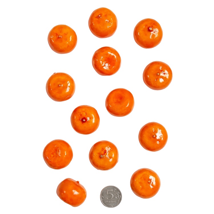 Муляж декоративный мандарин оранжевый, SF-1238 (10 шт) 