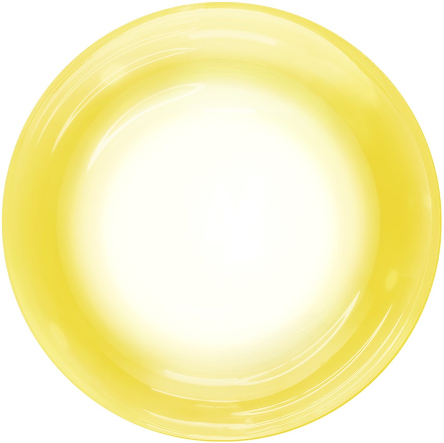 Шар Х 18" Сфера 3D, Deco Bubble, Желтый спектр, Прозрачный, Кристалл