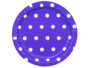 Тарелка Горошек Фиолетовая 17 см, 6 шт /ВЗ