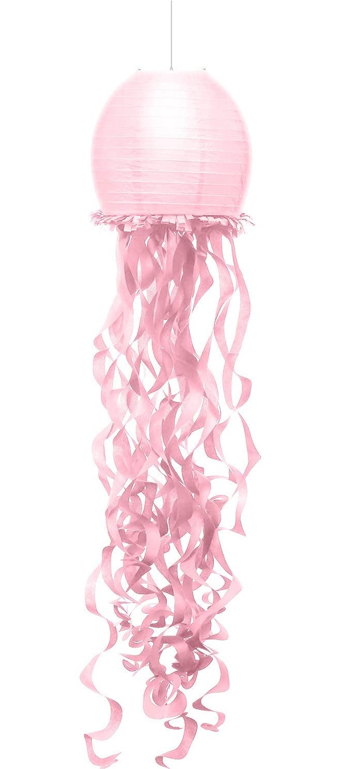 Фонарик подвесной Медуза, Розовый, 30*80 см /Мо