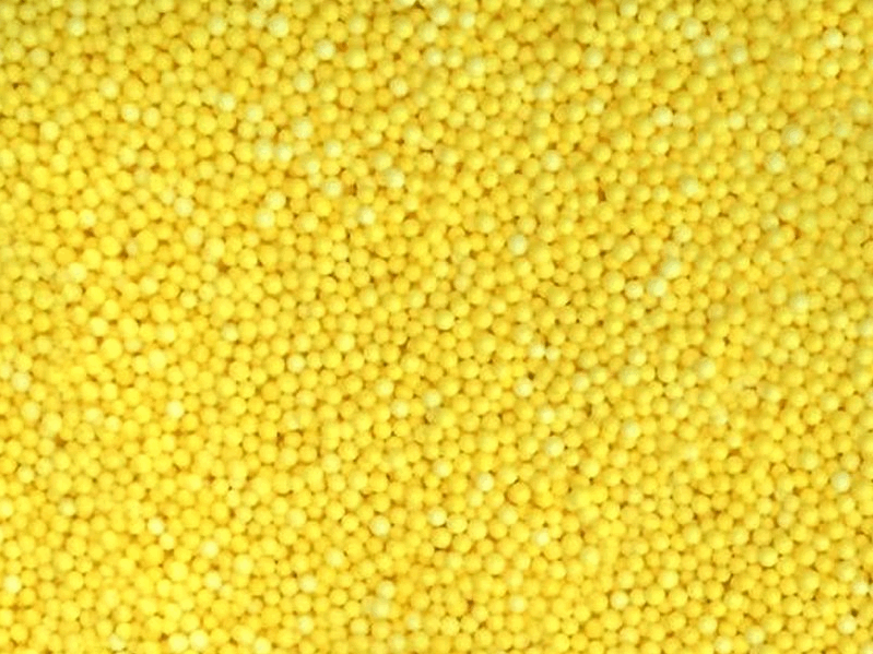 Шарики пенопласт, КРУПНЫЕ, Желтые, 10гр (до 6-8 мм) 