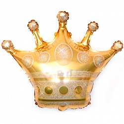 Шар Х Фигура, Золотая корона, 28''/71 см,1 шт.
