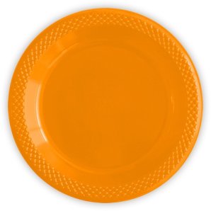 Тарелка пластиковая Делюкс Оранжевая, 15 см, 10 шт.