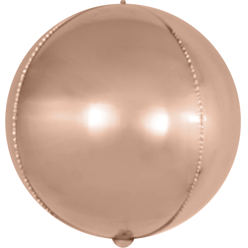 Шар Х Сфера 3D, Розовое Золото, (22"/56 см)