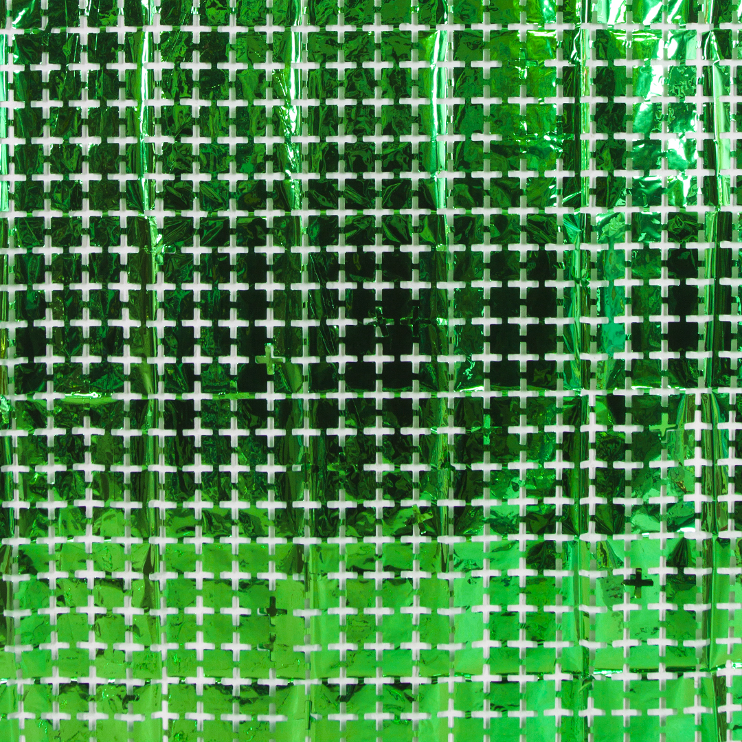 Занавес Мозаика, Зеленый, Металлик, 100*200 см, 1 шт. /ДБ