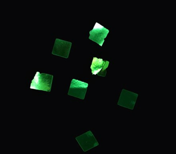 Металлизированное конфетти 6х6 мм, Зеленый, 100 гр./МК