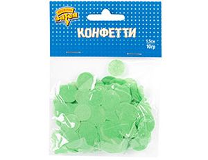 Конфетти Круги тишью Зеленые, 1,5 см, 10 гр