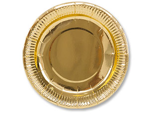 Тарелка фольгирован золотая 17см 6шт/G ВЗ