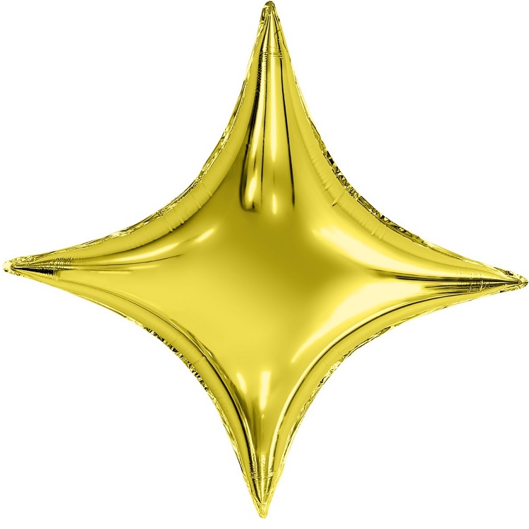 Шар Ag 26" Фигура 3D, Звезда Сириус, Золото, инд. упак.