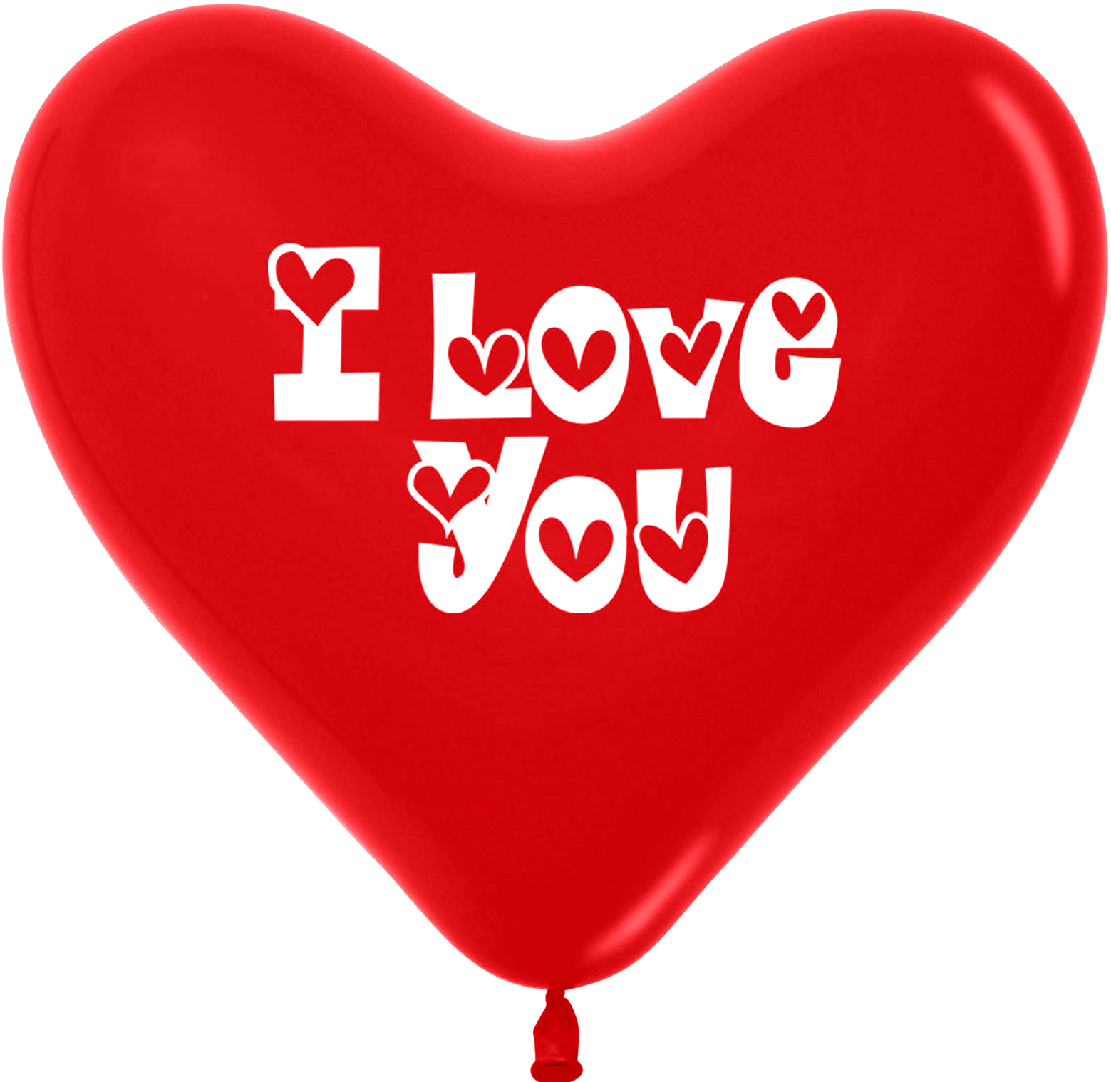 Шар S 6" Сердце I love you, Красный (015), пастель, 2 ст, 50 шт.