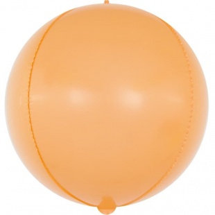 Шар (24"/61 см) Сфера 3D, Макарунс, Оранжевый