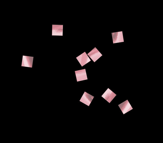 Металлизированное конфетти 6х6 мм, Розовое Золото. /МК