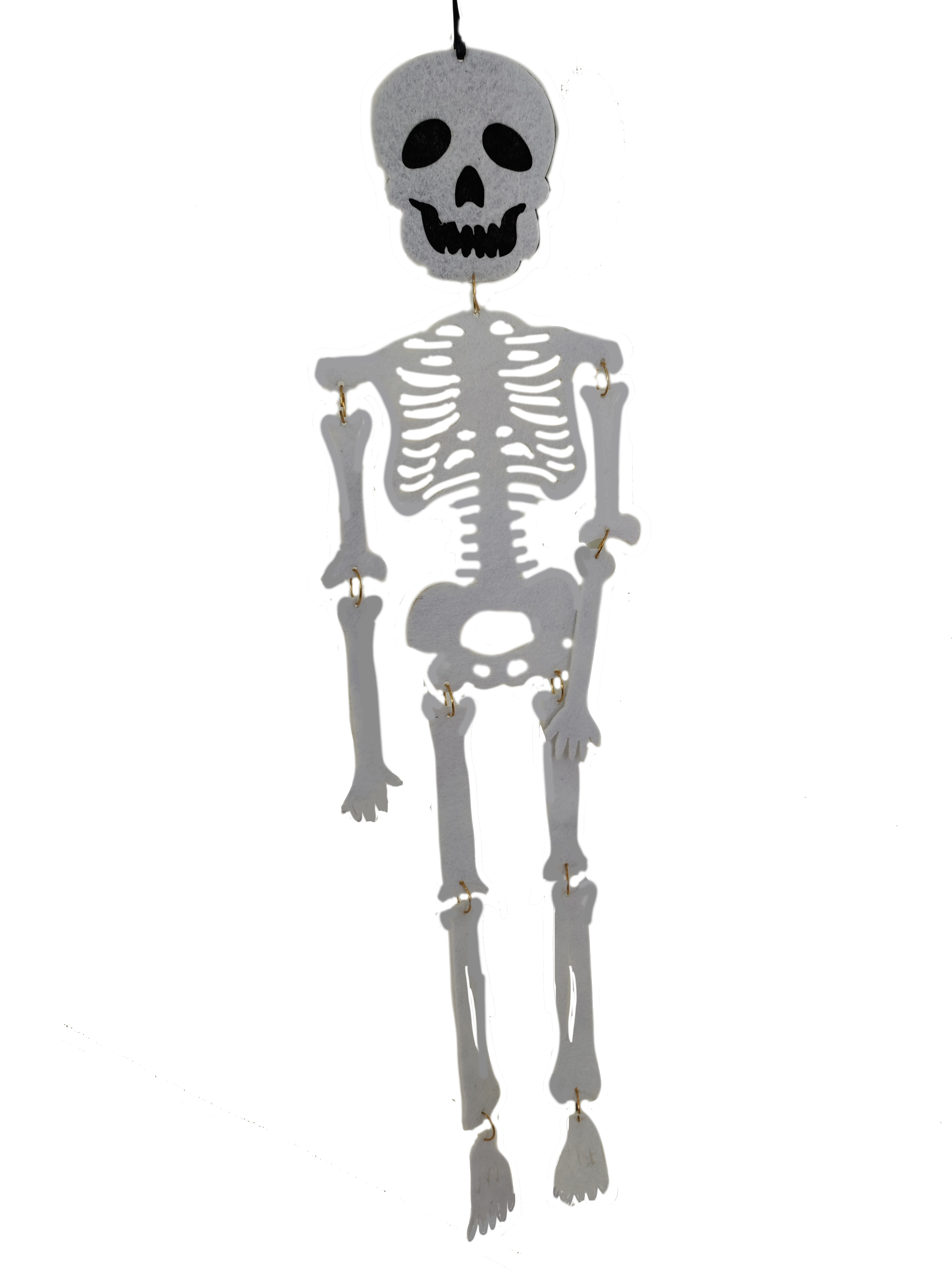 Скелет подвесной белый из Фетра , 50 см./Сф