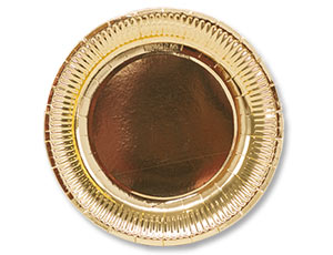 Тарелка фольгирован золотая 23см 6шт/G ВЗ