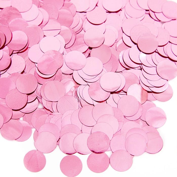 Конфетти  фольга Круг, Розовый, Металлик, 1 см, 50 гр. /ДБ