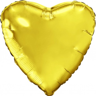 Шар Ag 18" Сердце, Золото Металлик 