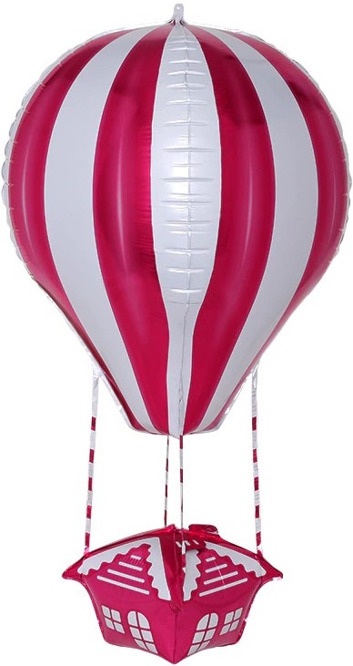 Шар Х Фигура 3D, Воздушный шар, Аэростат, Красный, 1 шт. 27"/69 см