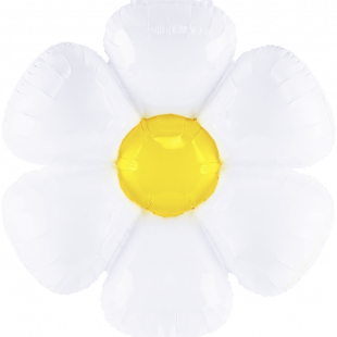 Шар Х 17" М/Фигура, Мини-цветок, Ромашка, Белый, 1 шт.