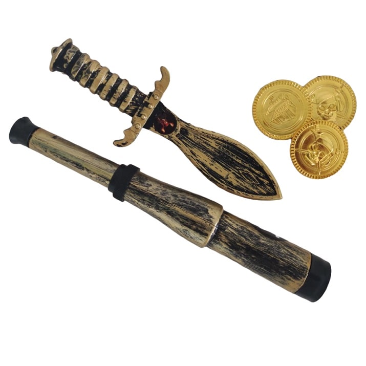 Набор пирата (Подзорная труба, нож, монеты) /Сф