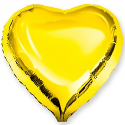 Шар Х с клапаном Мини-сердце, Золото (10''/25 см) 