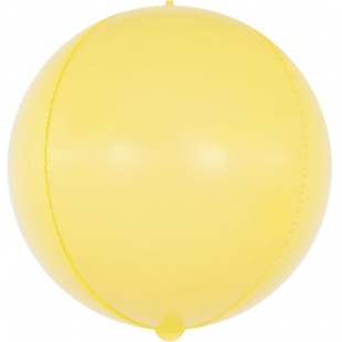 Шар (24"/61 см) Сфера 3D, Макарунс, Желтый