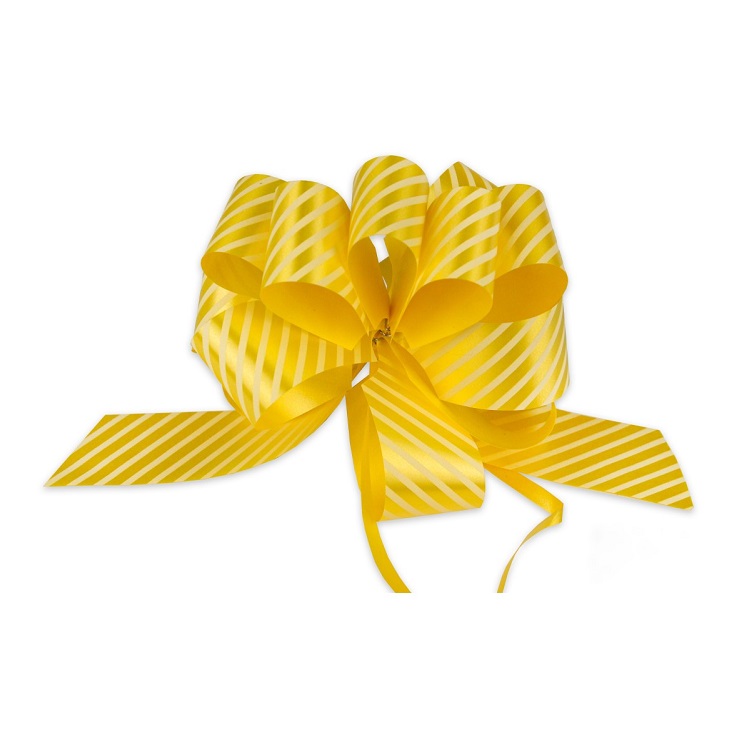 Бант-шар 3 см, с принтом Полоски, желтый