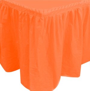 Юбка для стола "Делюкс", Оранжевая 0,75*4 м