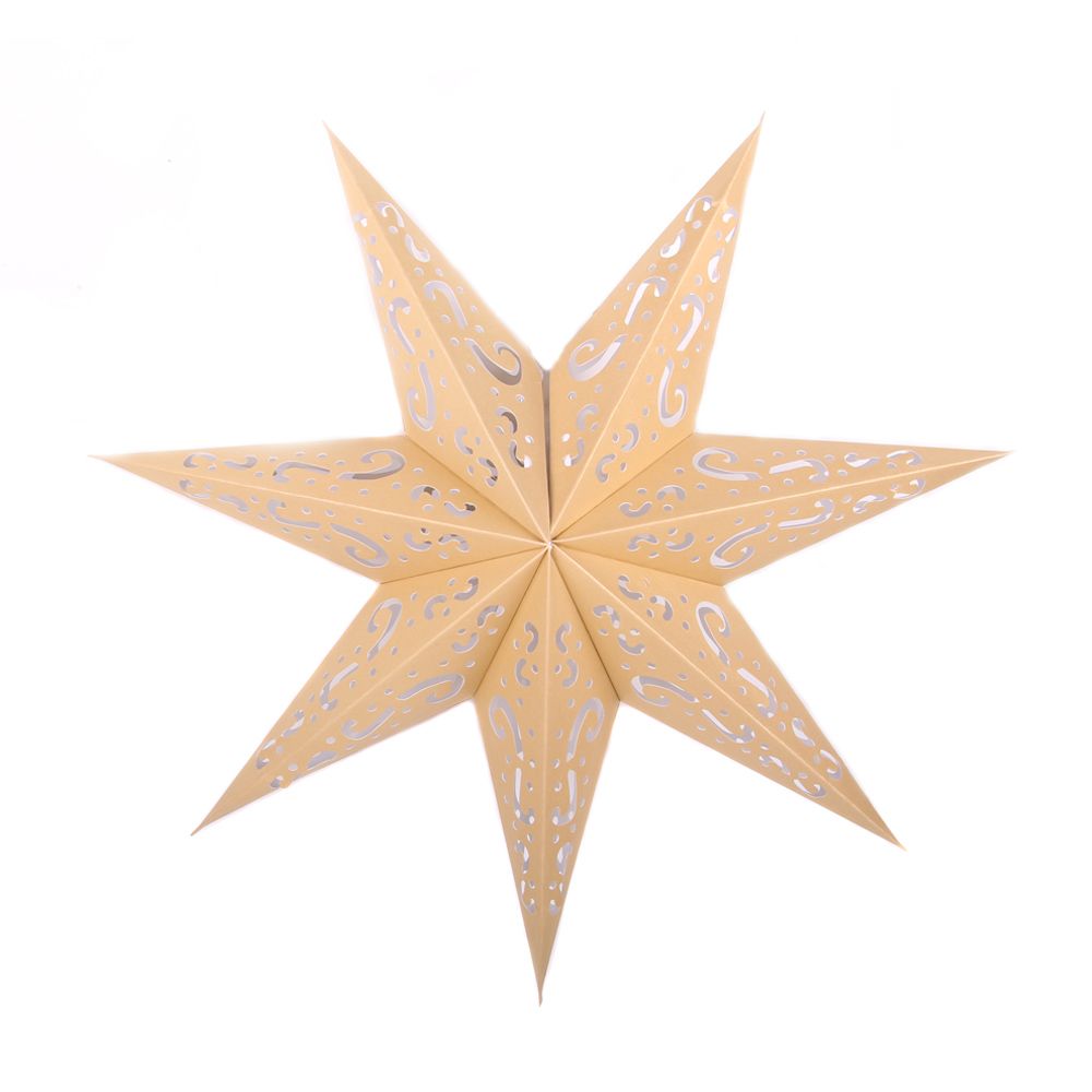 Звезда семиконечная Вензель и точки, 40 см, Золото /Мо