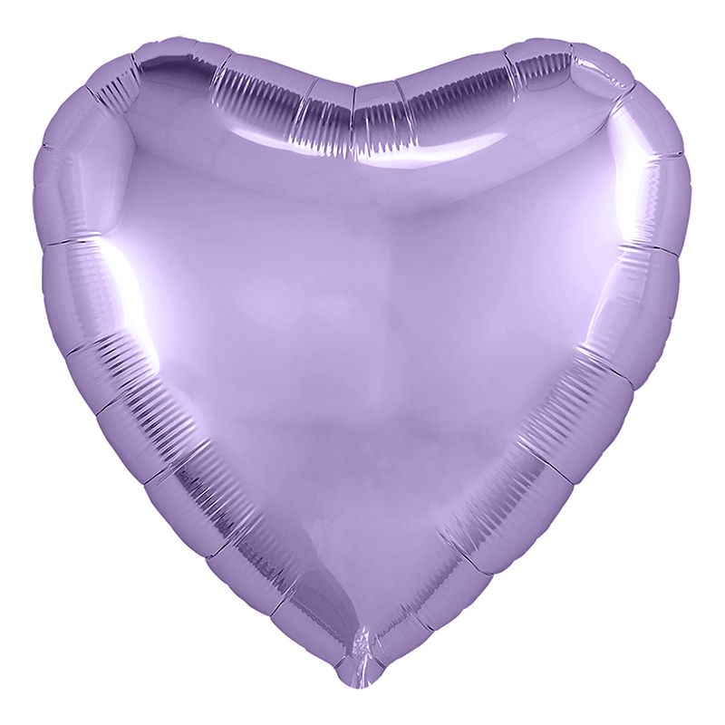 Шар Ag 9" Сердце, Фиолетовый, Пастель 