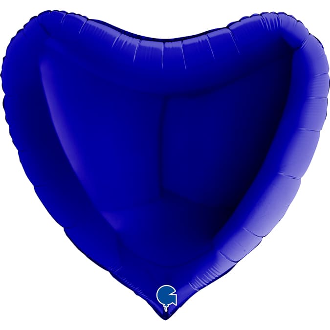 Шар Г 9" Сердце, Синий Темный