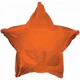 Шар С 18'' Звезда, Темно-оранжевый, 5шт