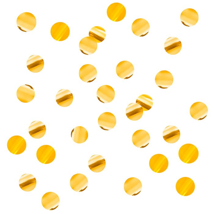 Конфетти "Круги золотые" фольгированные 1,0 см / 500 г /Б