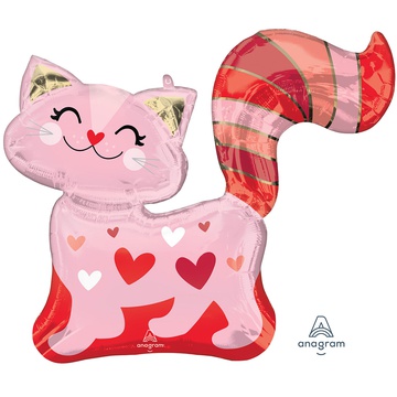 Шар А Фигура, P35 Кошка влюбленная сердца роз