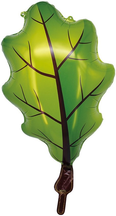 Шар Х Фигура, Зеленый лист, 1 шт., 27"/69 см.
