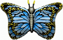 Шар Ф Фигура, Бабочка-монарх, Синий, (38''/97 см) 1 шт. от магазина Сфера Новосибирск