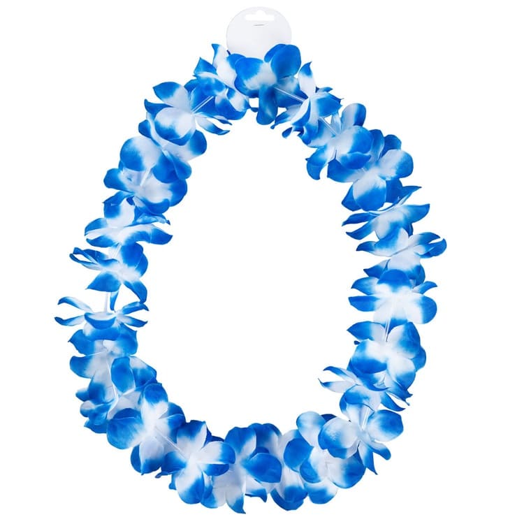 Гавайи цветы синие/белые, 105см.