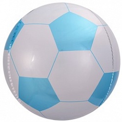 Шар Х 24" Сфера 3D, Футбольный мяч, Голубой.