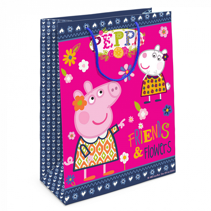 Пакет подарочный "Пеппа и Сьюзи" 18*10*23 см /РМ
